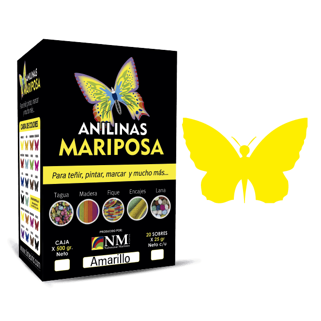 Anilinas Mariposa | Tintes Iris - Tintes y anilinas para telas, cuero,  artesanías