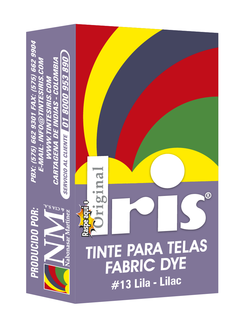 Tinte Iris  Tintes Iris - Tintes y anilinas para telas, cuero